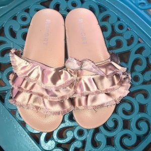Report blush pink sandals
